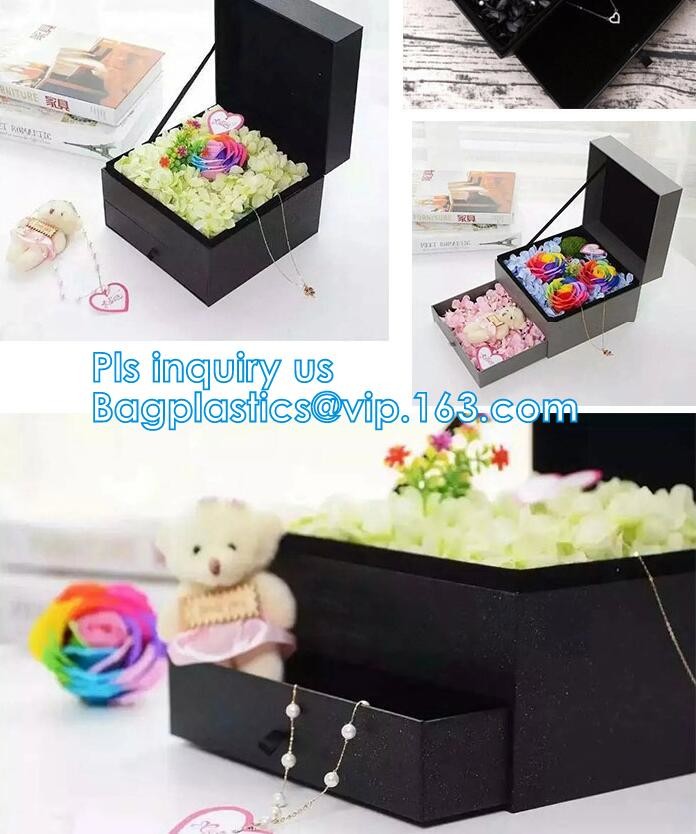 New product custom handmade small luxury wedding paper jewellery white gift box with ribbon closure,Silk Customised Pock