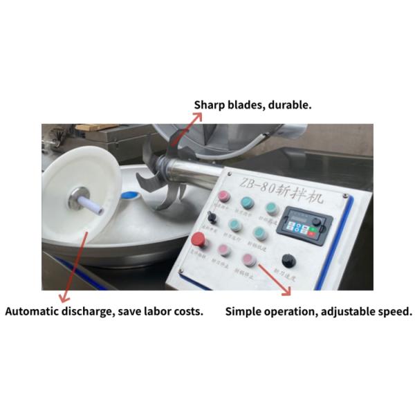 Versatile Stainless Steel Multi-Function Bowl Cutting Machine Capacity 40-50kg/batch