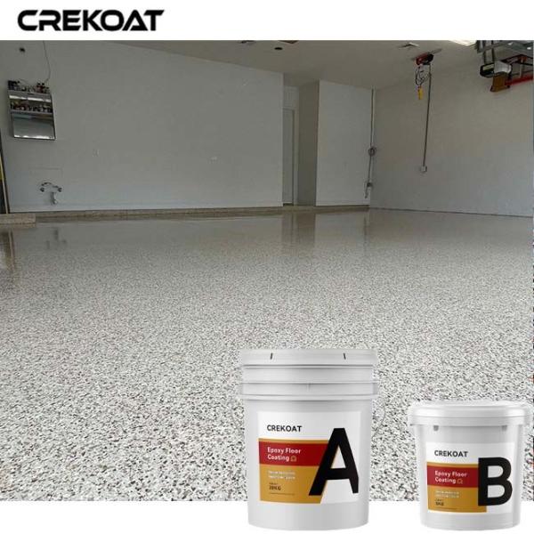 Quality Flake Broadcast System Epoxy Resin Floor Coating Standard Solid Colors Topcoat for sale