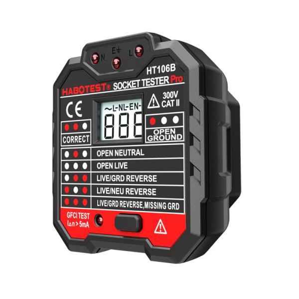 Quality Home Renovation Check Plug Socket Tester 110 / 220V LCD Display Voltage Measurement for sale