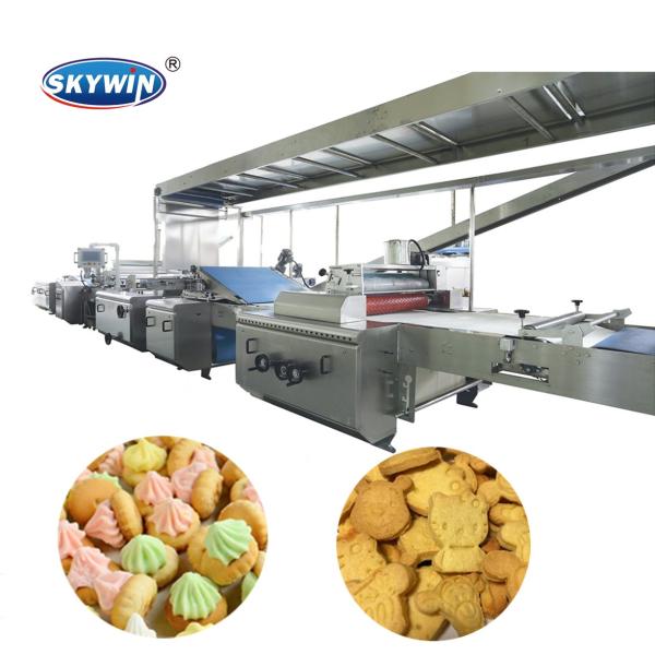 Fully Automatic 100-1800kg/H Cracker Hard And Soft Biscuit Production Line