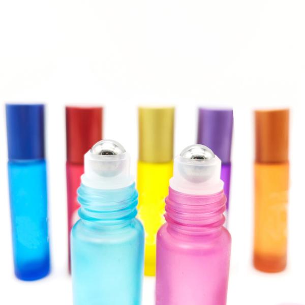 Quality Clear Perfume Frosted Essential Oil Roller Bottles 3ml 5ml 6ml Leak Proof for sale