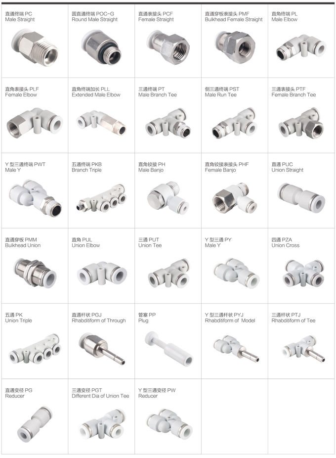 PL Male 90 Degree Elbow Pneumatic Hose Fittings 1/8'' 1/4'' 3/8'' 1/2'' 1