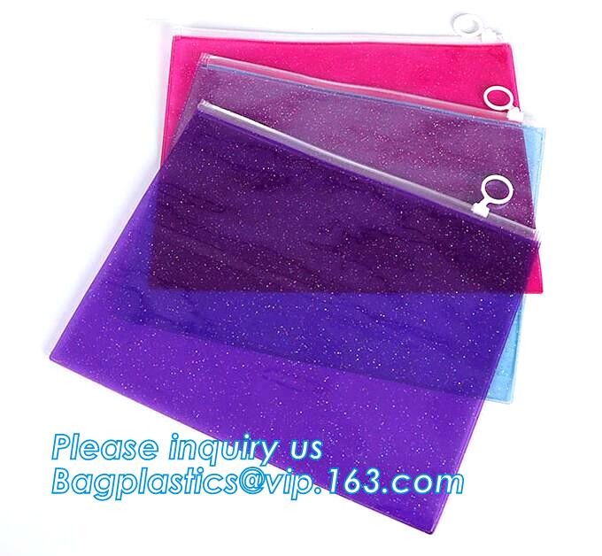 Promotional Low MOQ colorful A5 size matte waterproof mesh PVC file pocket folder/document bag with zipper and custom lo