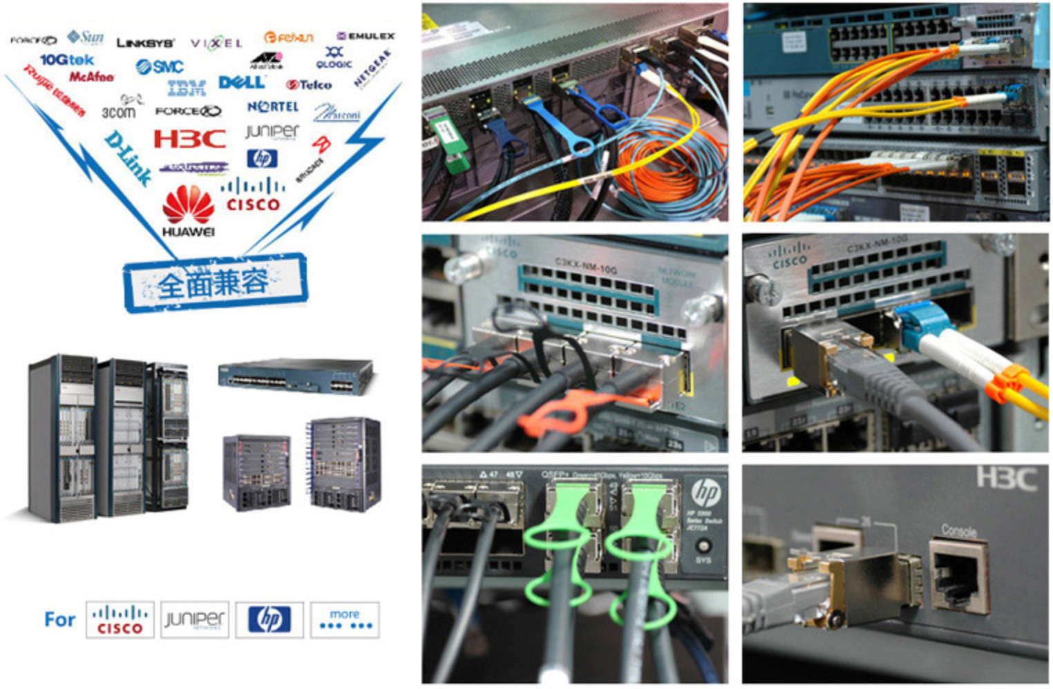 Network SC SFP Fiber Optic Transceiver 10GB Bi Directional MM Compatible XENPAK-10GB-SR