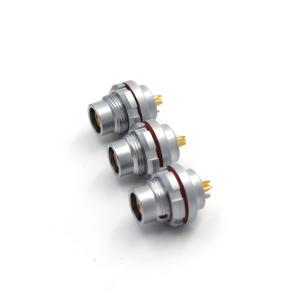 102F Series 4 Pin Socket Connector IP68 Waterproof Chrome Plated For Robotics
