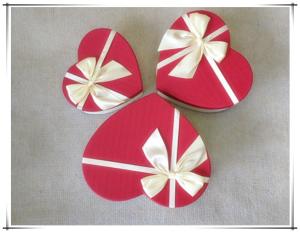 China Heart-type red Color Art Paper Box,Craft Gift Paper Box wholesale