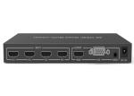 Black HDCP 1.4 4K 4×1 Quad HDMI Multiviewer with 4 x HDMI input and 1 x HDMI