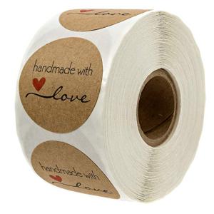 Silk Screen Printing Kraft Paper Self Adhesive Sticky Labels