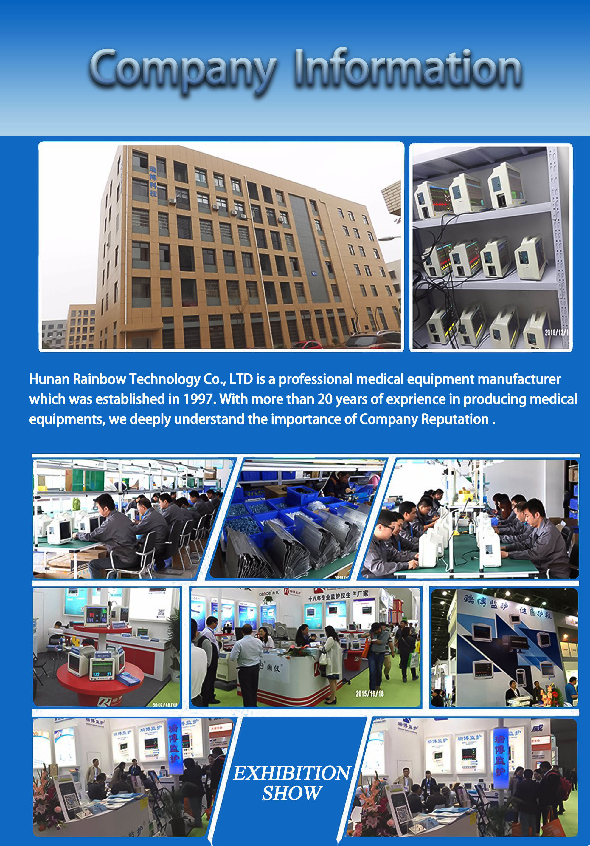 Medical Equipment ICU Vital Signs Wire and Wireless Network Patient Monitor for Hospital Operation Room