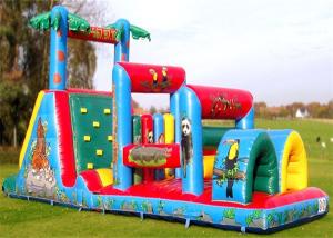 China Commercial Inflatable Obstacle Course , Adult And Kid Blow Up Obstacle Course wholesale