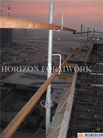 Quality Tubular Safety Scaffold Guard Rail Q235 Steel Tube 1.5m Height Prevent Falling for sale