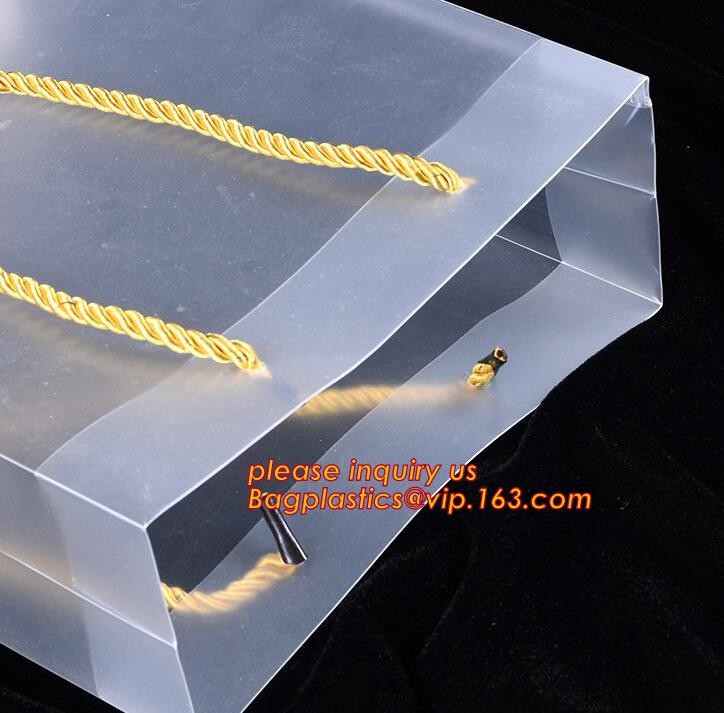 Promotional customized high quality soft loop plastic cloth bag,manufacturer custom soft loop handle polyethylene PE pla