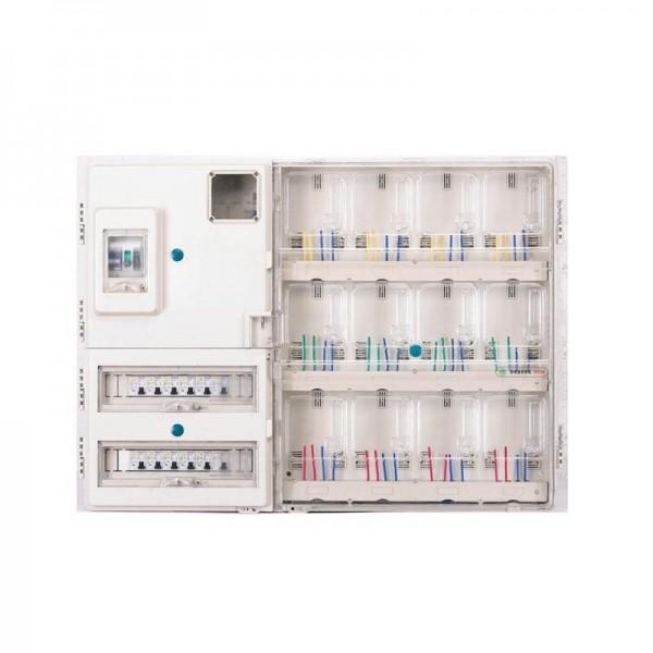 Quality IP54 Fireproof Twelve Single Phase Meter Box Poly Carbonate for sale