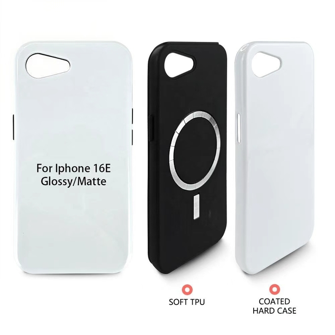 3D 2 In 1 Magnetic For Iphone16e Blank Sublimation Phone Case Custom Print Magnet Protective Case