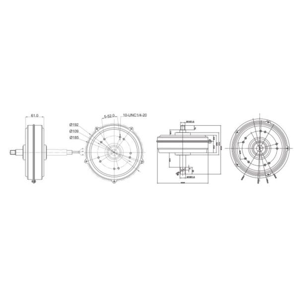 120V 40W 72 inch EC Ceiling Fan Motors PWM Control Low Speed
