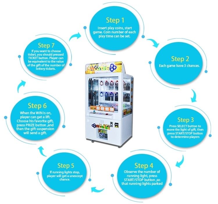 Golden Key Prize Vending Gift Vending Machine Coin Operated With Bill Acceptor