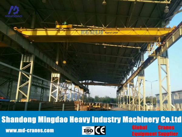 Quality 16/3.2 Ton LH Model Double Girder Overhead Crane with Trolley Type Electric Hoist for sale