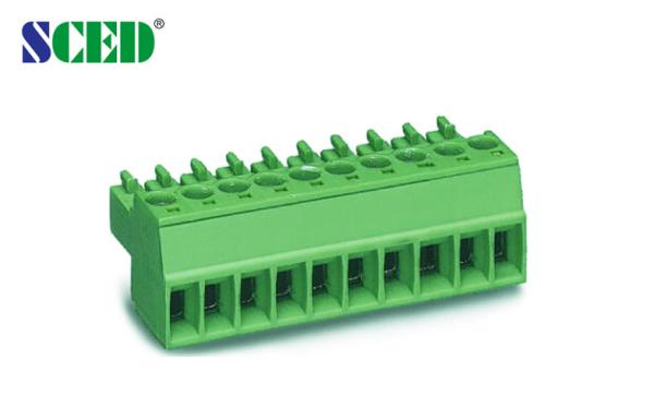 Quality Pitch 3.81mm Female Plug-in PCB Terminal Block Connector 300V 8A , 2P-22P for sale