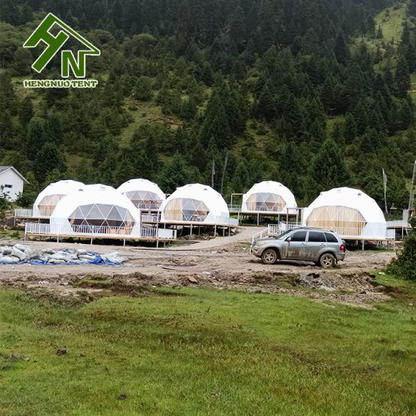 Fireproof Outdoor Camping Geodesic Dome Tent 5m Diameter For Accommodation