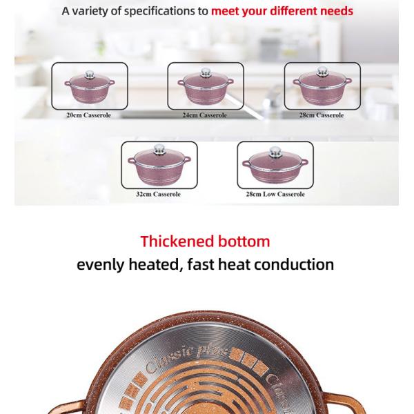 Home Kitchen Aluminum Cookware Set 10 Pieces With Tempered Glass Lid