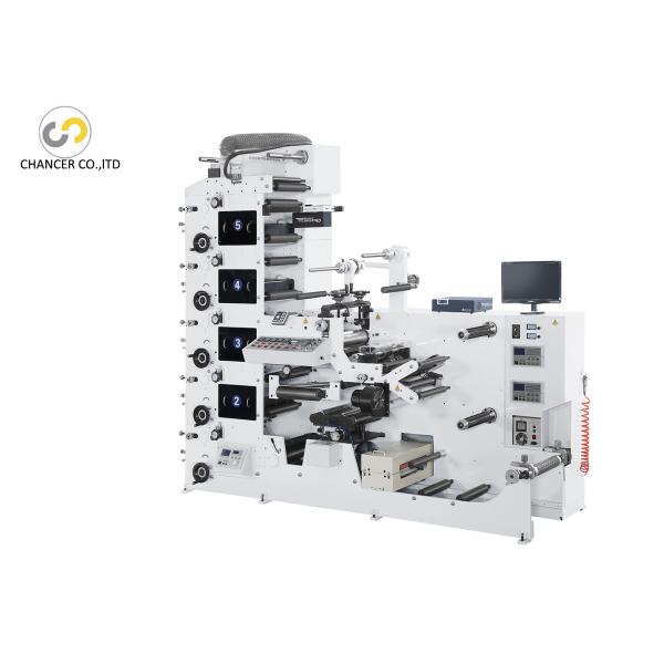 5 colors UV adhesive label die cutting flexo printing machine