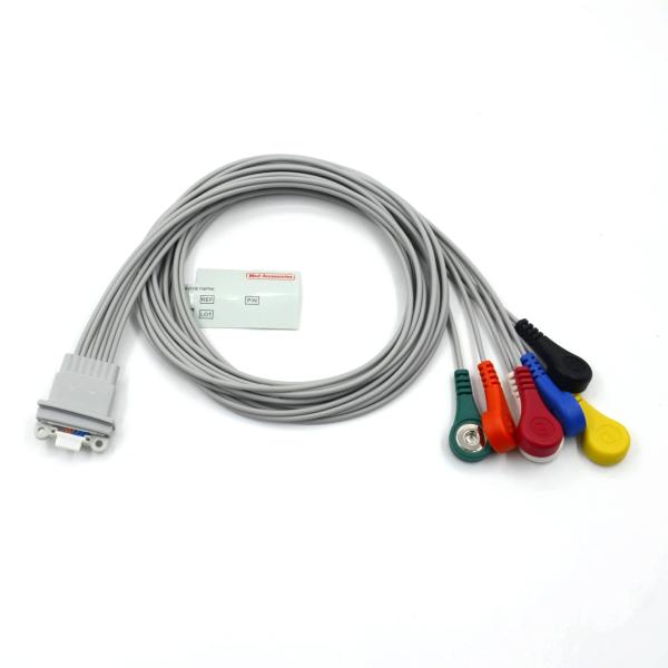 Compatible for Schiller Plus 7Lead ECG Snap ECG Holter Cable