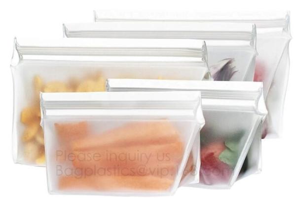 Quality Reusable Silicone Food Storage Bag Washable Silicone Fresh Bag for Fruits Vegetables Meat Preservation bagplastics bagea for sale