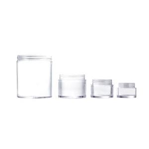 Transparent 1000ml Round Plastic Container Jars