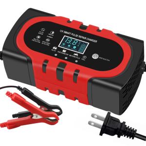 China 90% Charging Efficiency 12V Intelligent Pulse Repair Battery Charger for Electric Vehicle E-bike Scooter 4-100ah Battery Pack wholesale