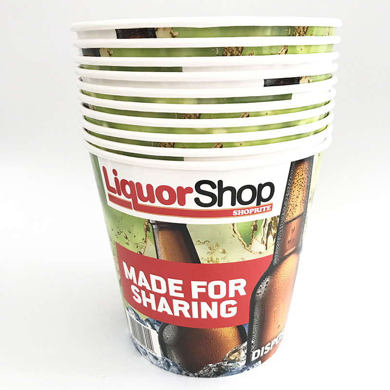 Take Away Disposable Paper Buckets With Lids Eco Friendly 170oz Food Grade
