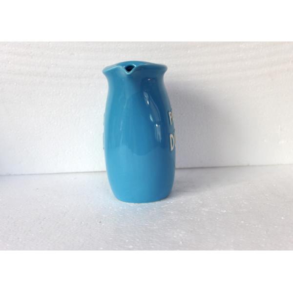 Ceramic Blue Hall Water Pitcher Dolomite Milk Jug for Drinking Customized size