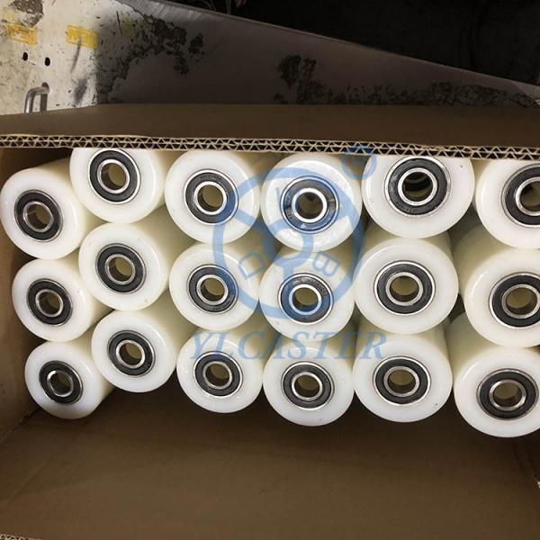 80x70mm Nylon Pallet Truck Wheels 600KG White Pallet Jack Loaded Wheels With Bearings Wholesales