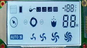 Transflective Glass HTN LCD Display Panel Positive Segment For Washing Machine