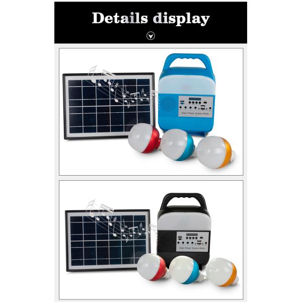 2021 New Solar Home Lighting System, Suitable for Africa, Nigeria, Kenya, 3 External Lights and USB Output