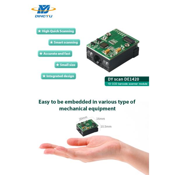 Small Size Good Quality 1D Linear CCD Barcode Module BarCode Decoder DE1420