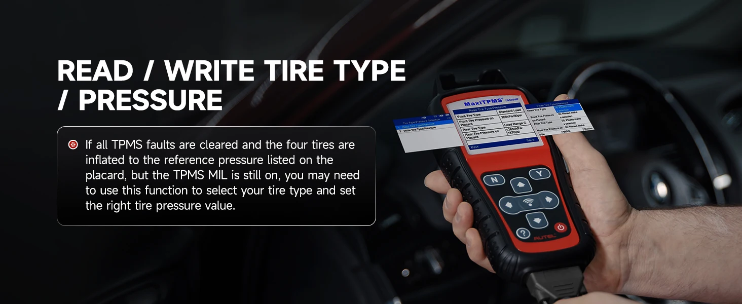 Autel MaxiTPMS TS508WF TPMS Programming Tool MX-Sensors 315 433 MHz TPMS Relearn Activate All Sensors Scan Read Clear DTCs Reset