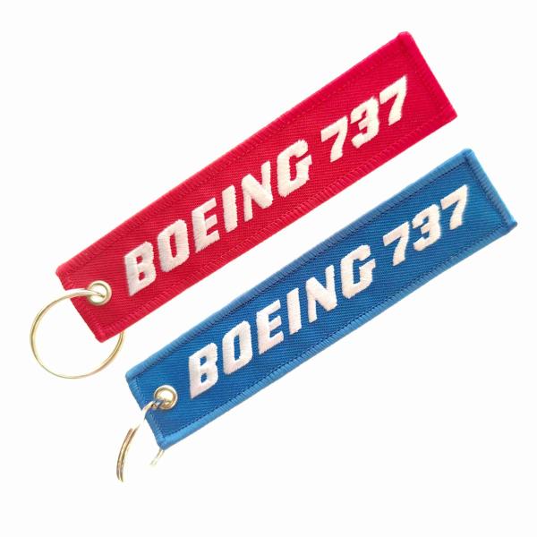 Quality Custom Boeing 737 Keychain | Aviation Theme Embroidery | Multi-Color Options & Eco-Friendly​ for sale