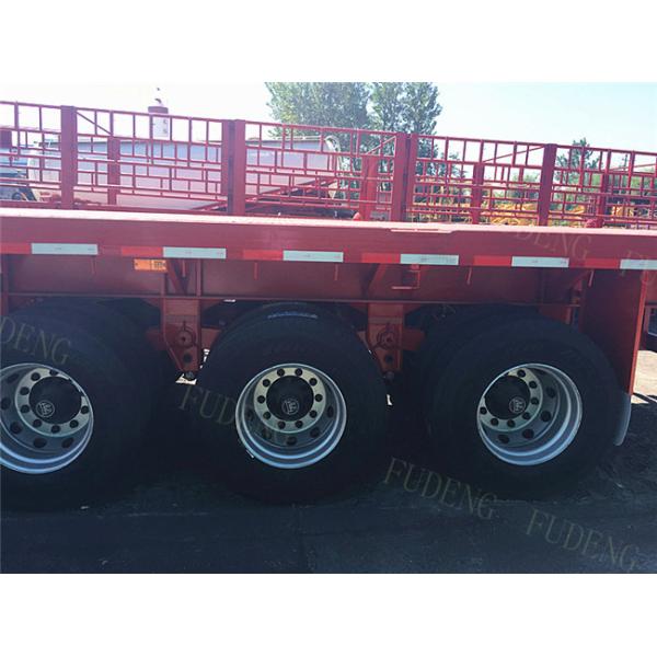 Carbon Steel 40 Ton Flatbed Truck Trailer BPW Axle With Air Bag Suspension