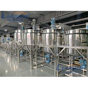 2000L Shampoo Shower Gel Making Machine Hand Sanitizer Homogenizer Mixer