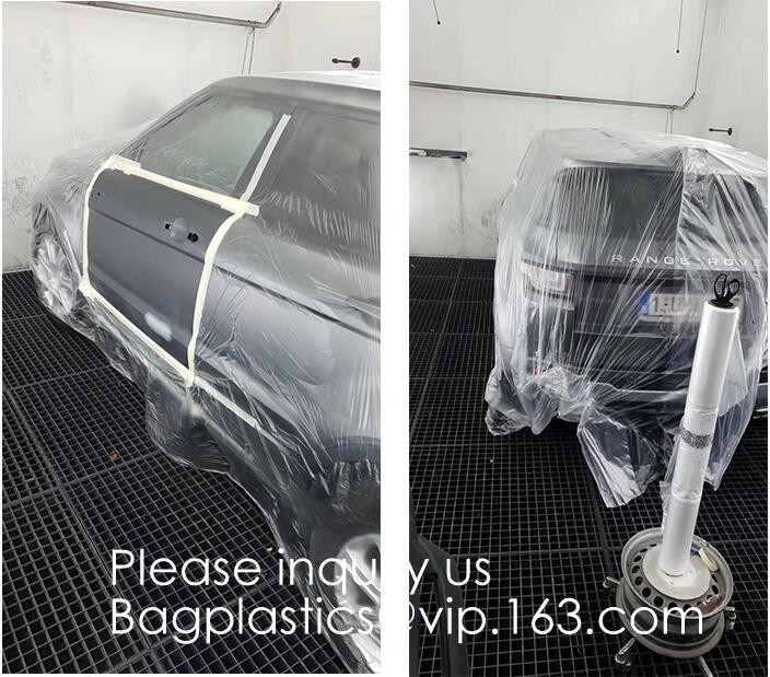 Disposable Plastic Car Cover with Elastic Band Medium Size, Kit De Protection, Car Clean Kit, car protection disposable