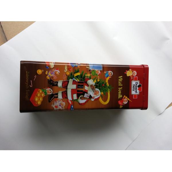 Promotional Metal Tin Container Square Vital Tonik For Wine Packaging