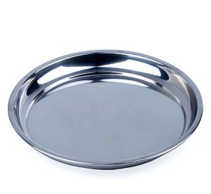 China Large Round Stainless Steel Tray , Mirror Polished Stainless Steel Fruit Tray wholesale