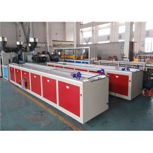 Complete Double Screw Extruder Machine For PVC Special Profile Haul Offs / Cutter