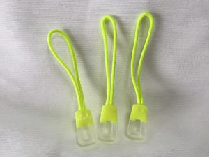 Novelty Transparent Rubber Zipper Puller With Woven Fabric String
