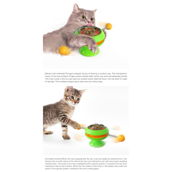 Training Function ABS Interactive Pet Toys Cat Spinning Toy Relieve Anxiety ODM