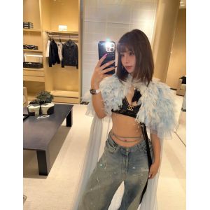 Lightwieght Luxury Statement Necklaces Blue Denim Luxury Fashion Necklace