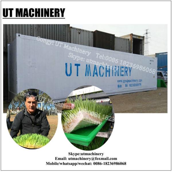 1500KG Per Day Automatic Animal Fodder Sprout Container Hydroponic Barley Growing System