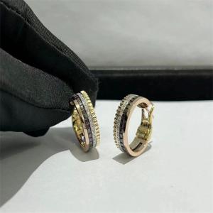 Custom VVS Diamond High End Gold Earrings Round Cut Gold Diamond Jewelry