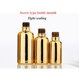 20ml 30ml 50ml Empty Reusable Electroplating Gold Cosmetic Package serum